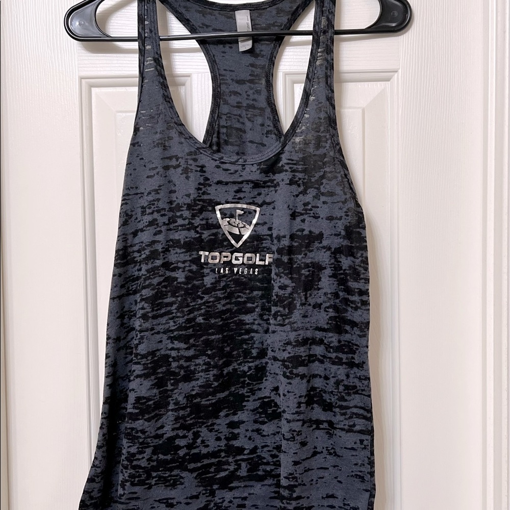 Topgolf Las Vegas Next level women’s tank top large heather gray